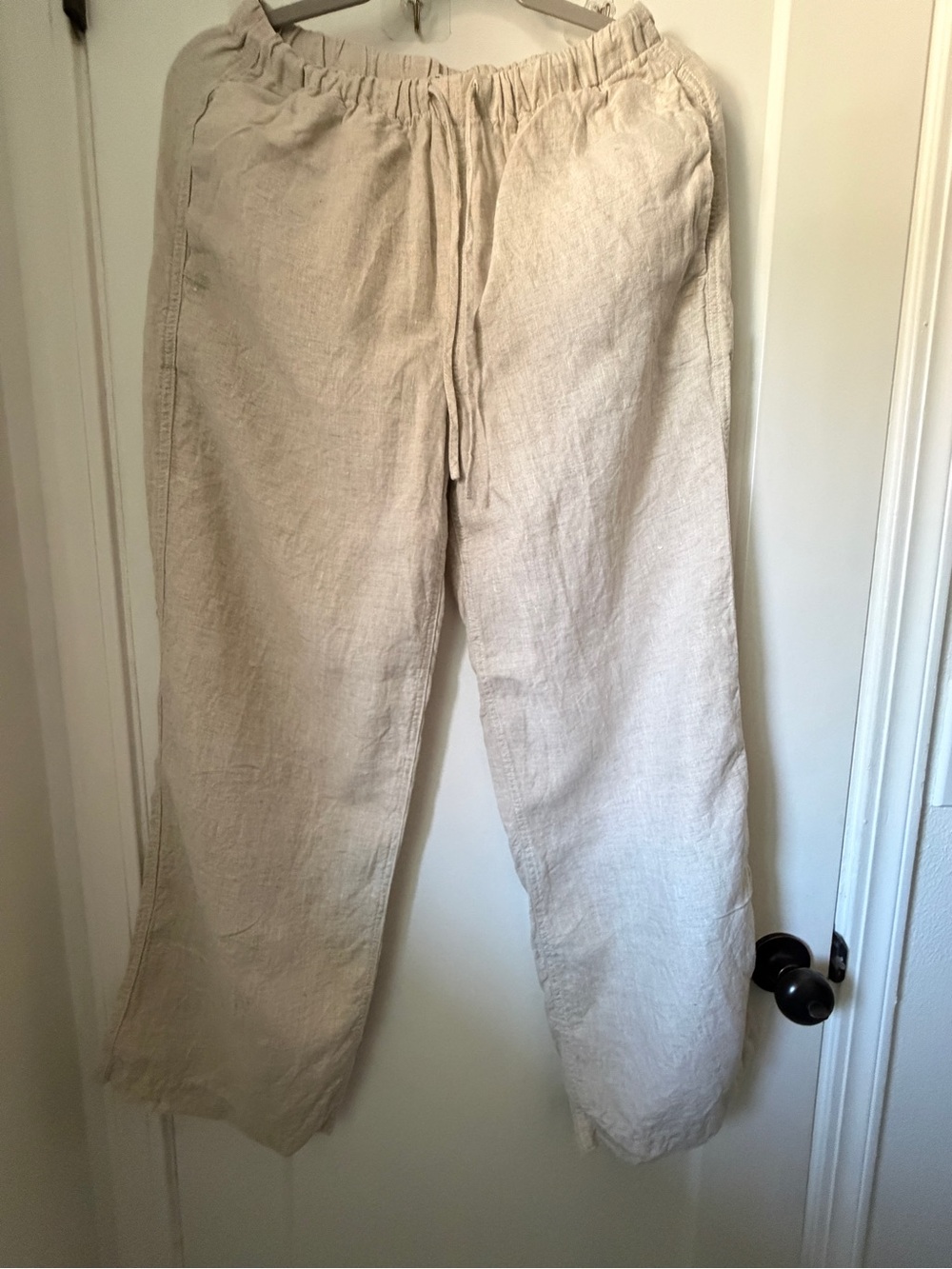 Madewell Light Beige Linen Drawstring Chinos